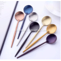 Titanium Plated Stainless Steel Round Spoon Soup Spoon